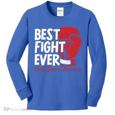Heart Disease Awareness Month Heartbeat Gift Kids Long Sleeve Shirt
