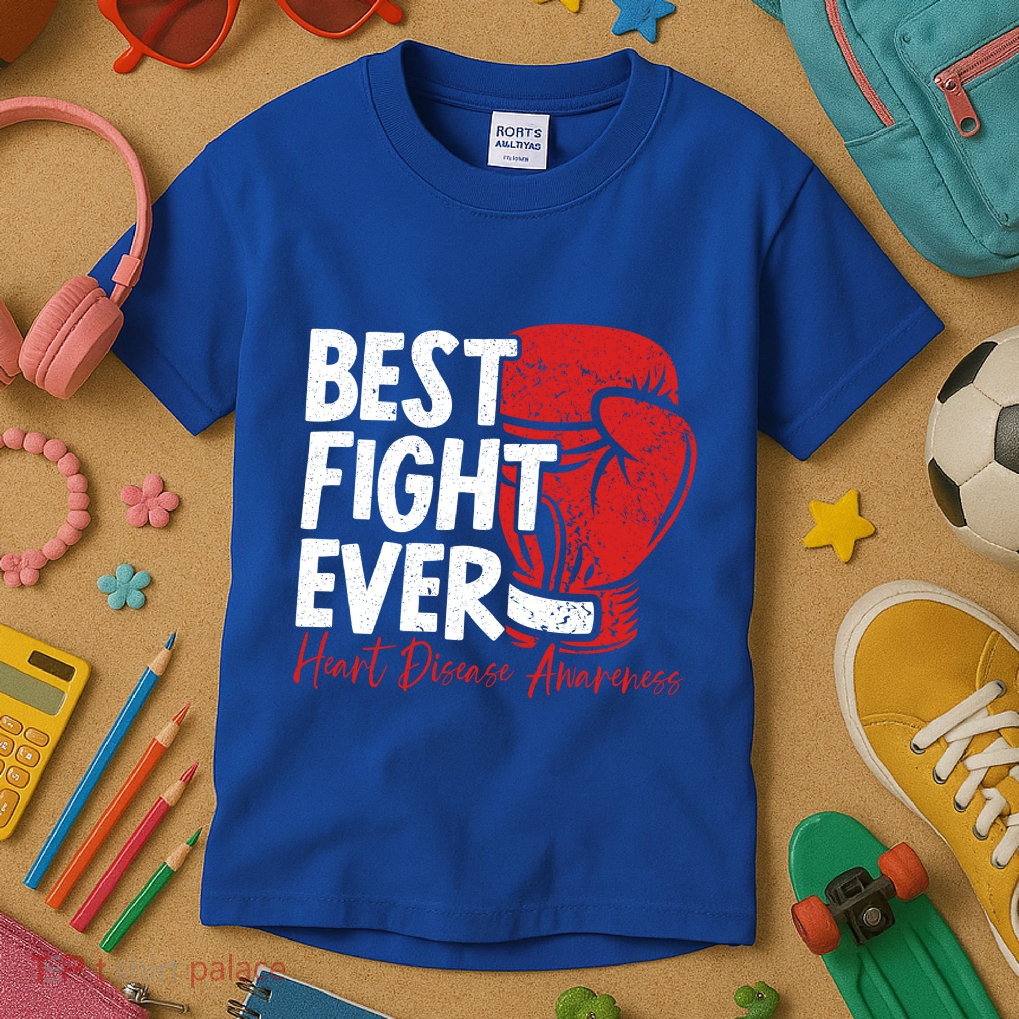Heart Disease Awareness Month Heartbeat Gift Kids T-Shirt