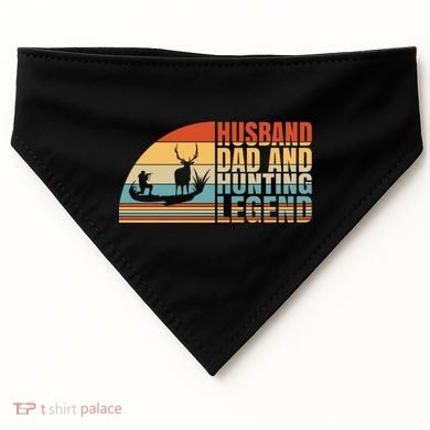 Husband Dad And Hunting Legend Deer Hunting Dad Gift USA-Made Doggie Bandana