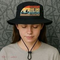 Husband Dad And Hunting Legend Deer Hunting Dad Gift Bucket Hat thumb 3