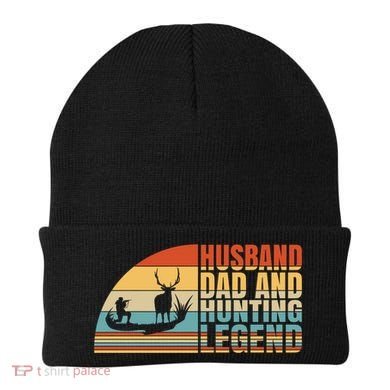 Husband Dad And Hunting Legend Deer Hunting Dad Gift Beanie