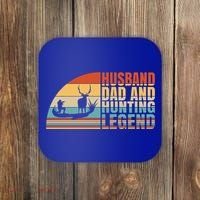 Husband Dad And Hunting Legend Deer Hunting Dad Gift Coaster thumb 0