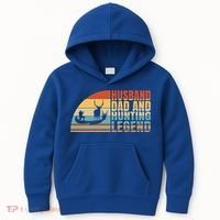 Husband Dad And Hunting Legend Deer Hunting Dad Gift Kids Hoodie thumb 0