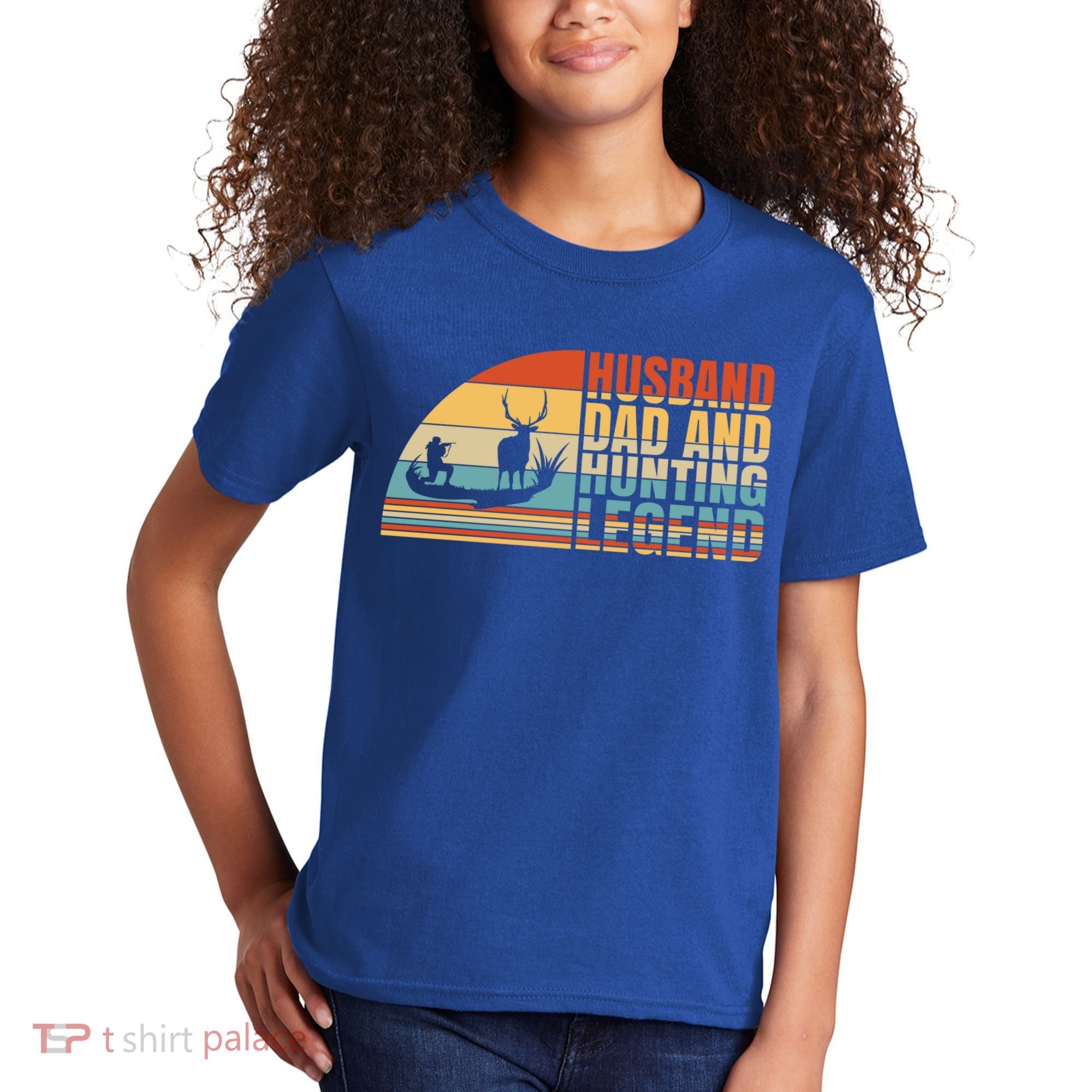 Husband Dad And Hunting Legend Deer Hunting Dad Gift Kids T-Shirt