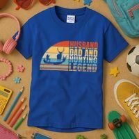 Husband Dad And Hunting Legend Deer Hunting Dad Gift Kids T-Shirt thumb 3