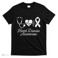 Heart Disease Awareness Go Red In February Health Red Heart T-Shirt thumb 0