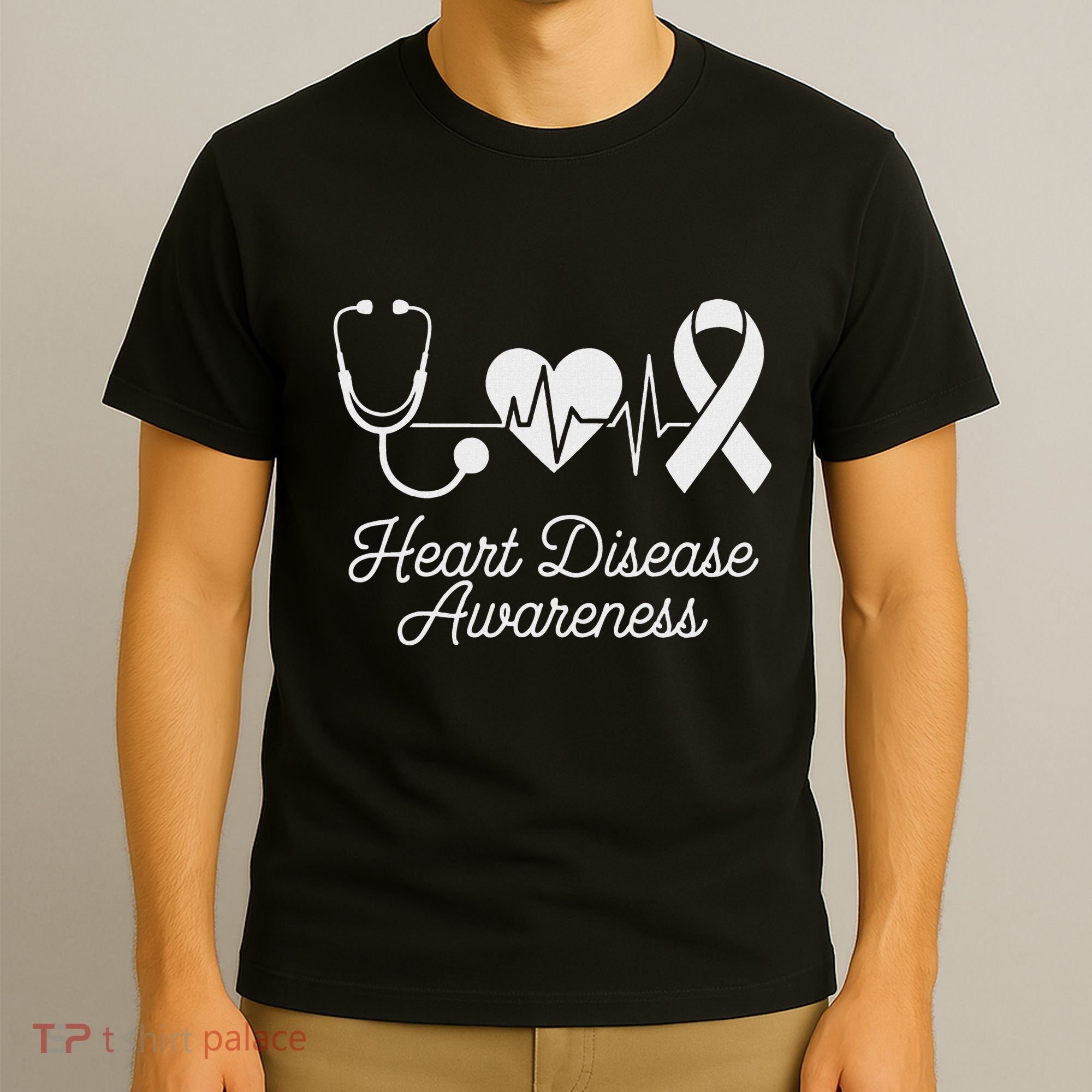 Heart Disease Awareness Go Red In February Health Red Heart T-Shirt