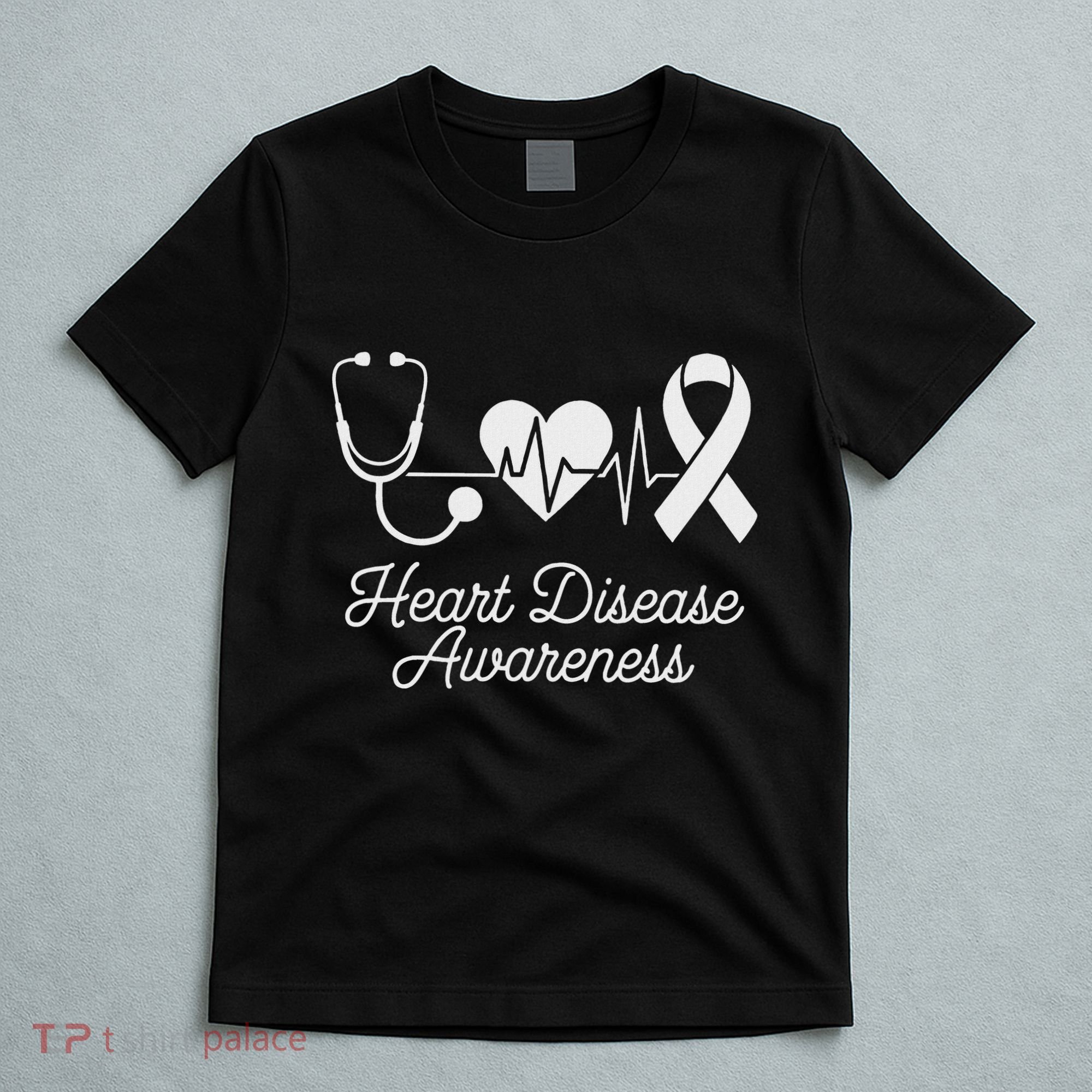 Heart Disease Awareness Go Red In February Health Red Heart T-Shirt