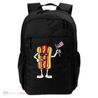 Hot Dog American Flag July 4th Patriotic Backpack thumb 0