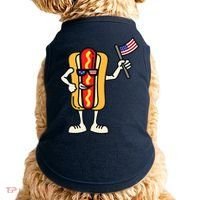 Hot Dog American Flag July 4th Patriotic Doggie Tank thumb 0
