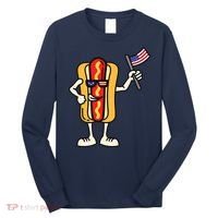 Hot Dog American Flag July 4th Patriotic Long Sleeve Shirt thumb 0