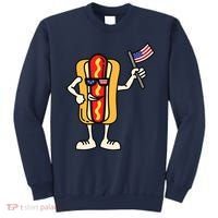 Hot Dog American Flag July 4th Patriotic Sweatshirt thumb 0