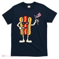Hot Dog American Flag July 4th Patriotic T-Shirt thumb 0