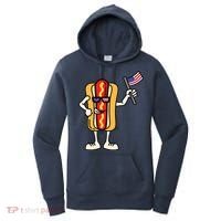 Hot Dog American Flag July 4th Patriotic Women's Hoodie thumb 0