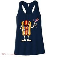 Hot Dog American Flag July 4th Patriotic Women's Tank Top thumb 0