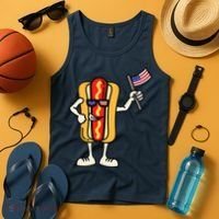 Hot Dog American Flag July 4th Patriotic Tank Top thumb 4