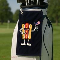Hot Dog American Flag July 4th Patriotic Golf Towel thumb 2