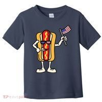 Hot Dog American Flag July 4th Patriotic Toddler T-Shirt thumb 0