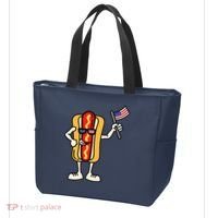 Hot Dog American Flag July 4th Patriotic Tote Bag thumb 3