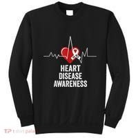 Heart Disease Awareness Go Red In February Health Red Heart Sweatshirt thumb 0