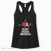 Heart Disease Awareness Go Red In February Health Red Heart Women's Tank Top thumb 0