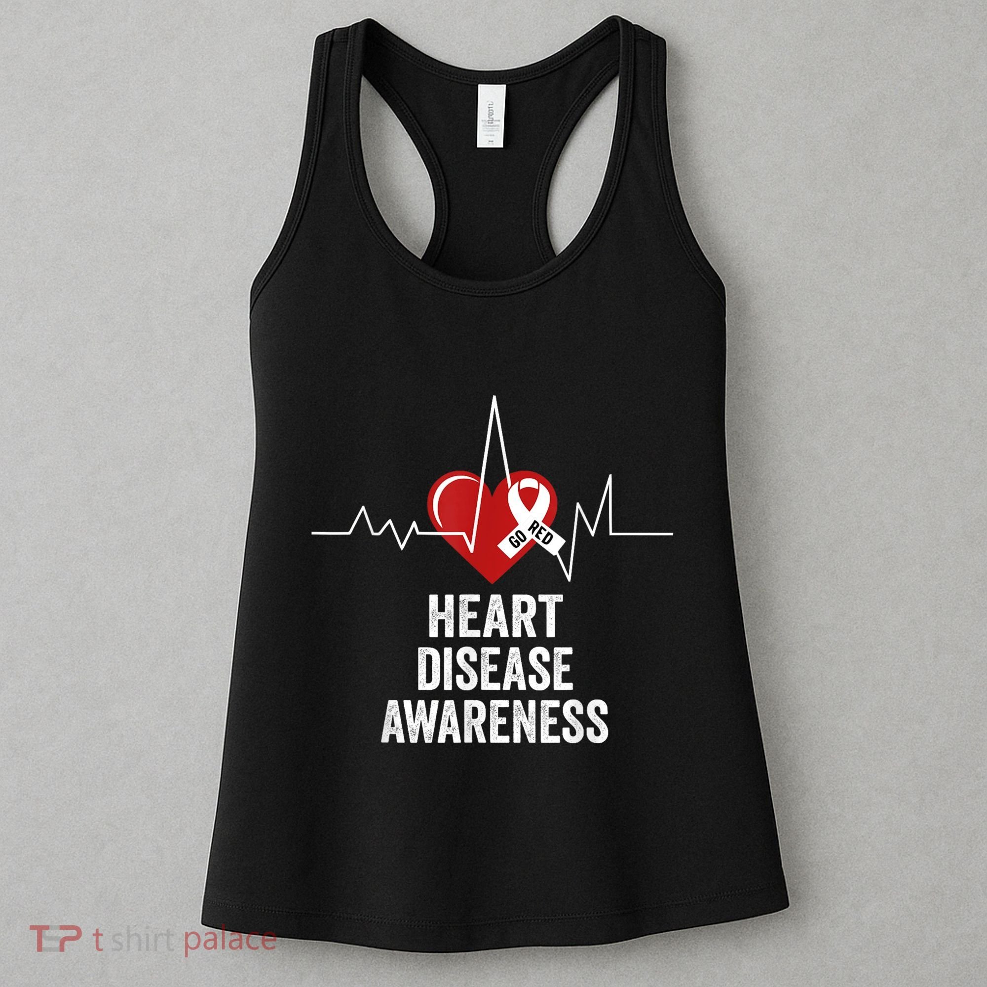 Heart Disease Awareness Go Red In February Health Red Heart Women's Tank Top