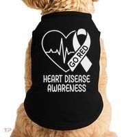 Heart Disease Awareness Heartbeat Chd Go Red Doggie Tank thumb 0