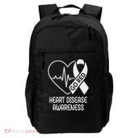 Heart Disease Awareness Heartbeat Chd Go Red Backpack thumb 0