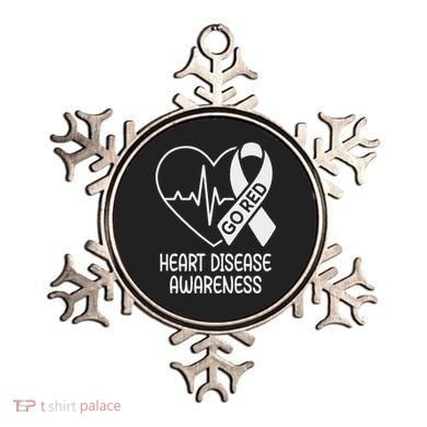 Heart Disease Awareness Heartbeat Chd Go Red Ornament
