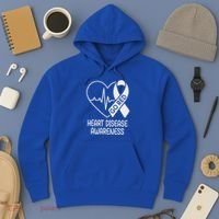 Heart Disease Awareness Heartbeat Chd Go Red Hoodie thumb 3
