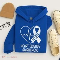 Heart Disease Awareness Heartbeat Chd Go Red Hoodie thumb 4