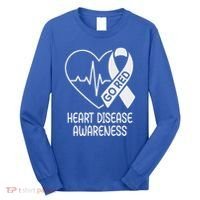 Heart Disease Awareness Heartbeat Chd Go Red Long Sleeve Shirt thumb 0
