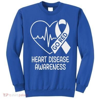 Heart Disease Awareness Heartbeat Chd Go Red Sweatshirt