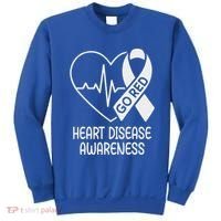 Heart Disease Awareness Heartbeat Chd Go Red Sweatshirt thumb 0
