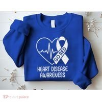 Heart Disease Awareness Heartbeat Chd Go Red Sweatshirt thumb 2