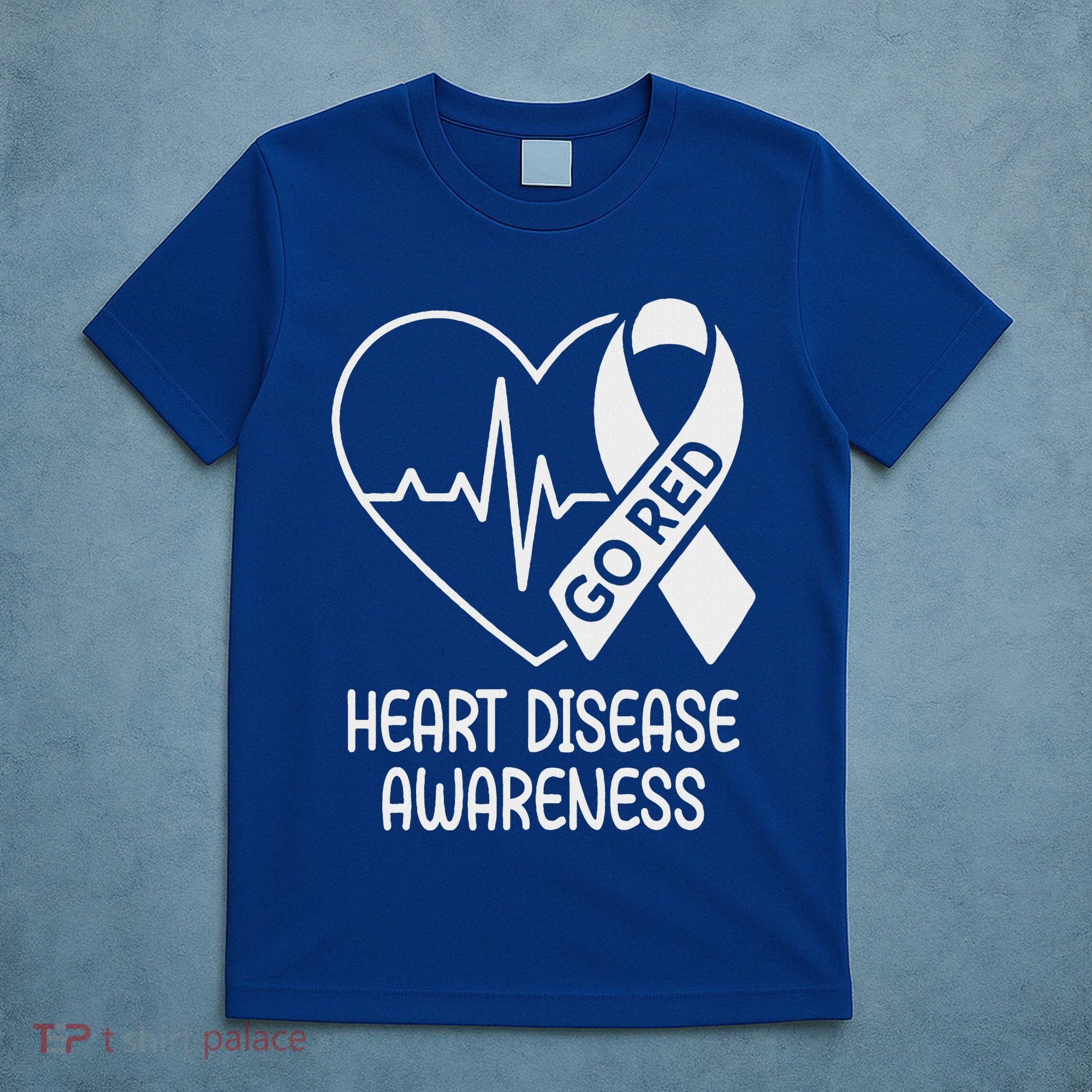 Heart Disease Awareness Heartbeat Chd Go Red T-Shirt