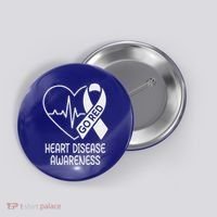 Heart Disease Awareness Heartbeat Chd Go Red Button thumb 0
