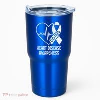 Heart Disease Awareness Heartbeat Chd Go Red Tumbler thumb 0