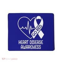 Heart Disease Awareness Heartbeat Chd Go Red Mousepad thumb 0