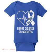 Heart Disease Awareness Heartbeat Chd Go Red Baby Bodysuit thumb 0