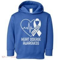 Heart Disease Awareness Heartbeat Chd Go Red Toddler Hoodie thumb 0