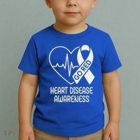 Heart Disease Awareness Heartbeat Chd Go Red Toddler T-Shirt thumb 2