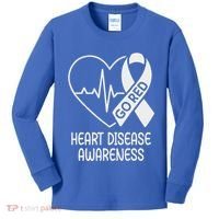Heart Disease Awareness Heartbeat Chd Go Red Kids Long Sleeve Shirt thumb 0