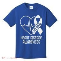 Heart Disease Awareness Heartbeat Chd Go Red Kids T-Shirt thumb 0