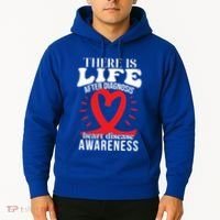 Heart Disease Awareness Month Red Ribbon Chd Gift Hoodie thumb 2