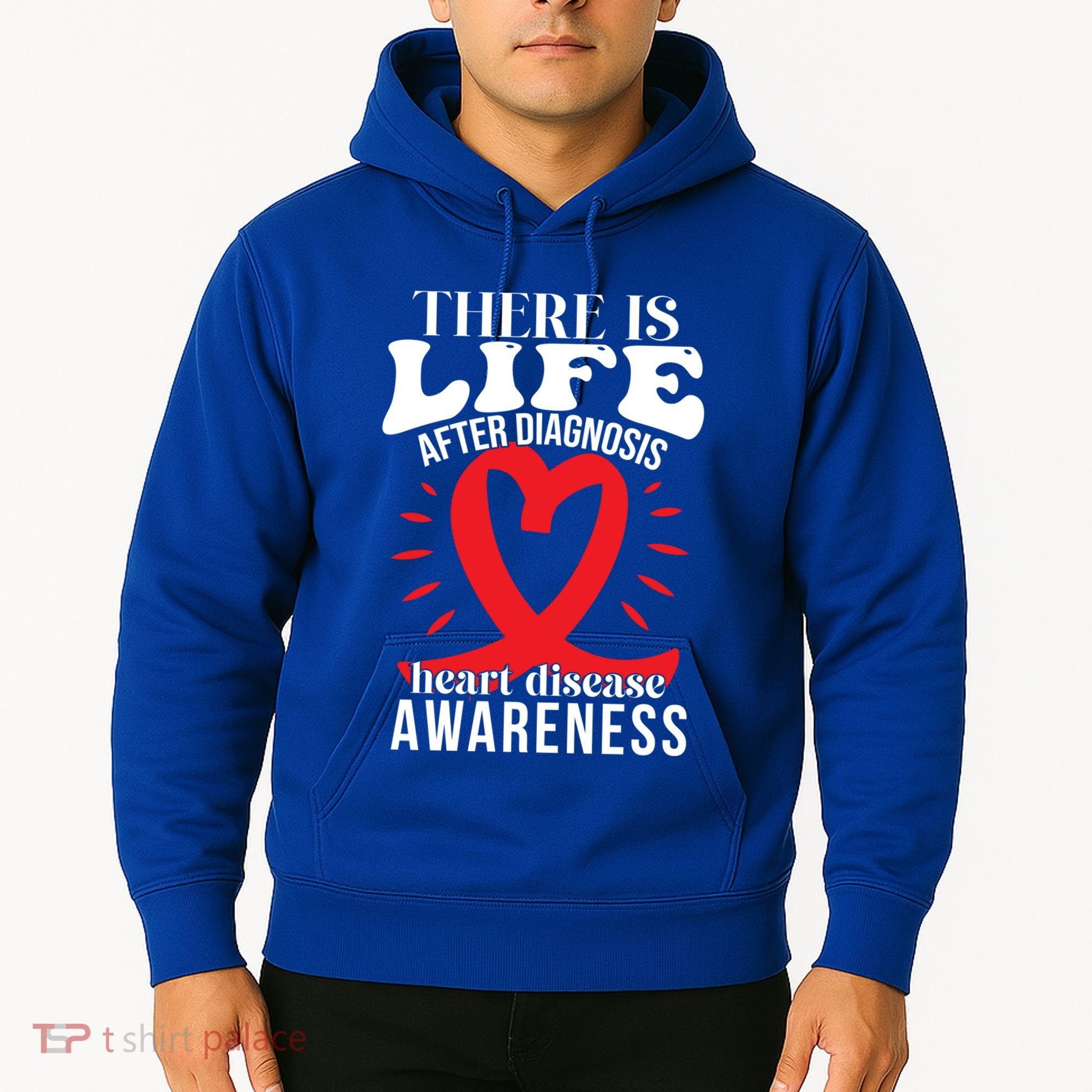 Heart Disease Awareness Month Red Ribbon Chd Gift Hoodie