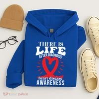 Heart Disease Awareness Month Red Ribbon Chd Gift Hoodie thumb 4