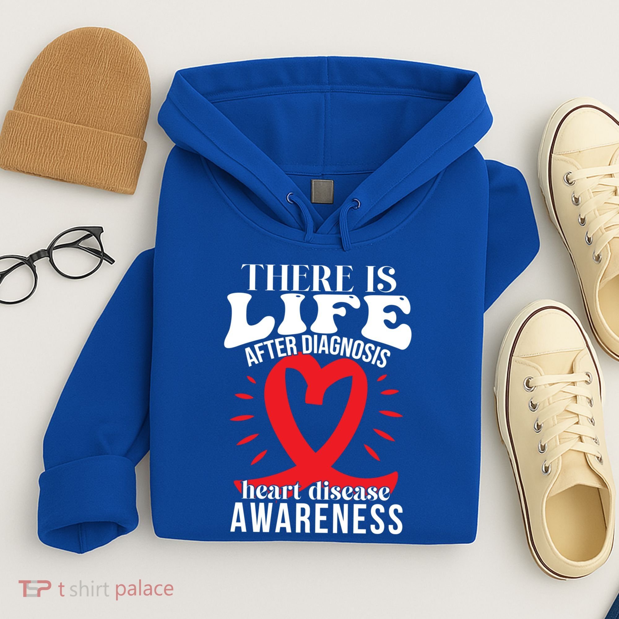 Heart Disease Awareness Month Red Ribbon Chd Gift Hoodie