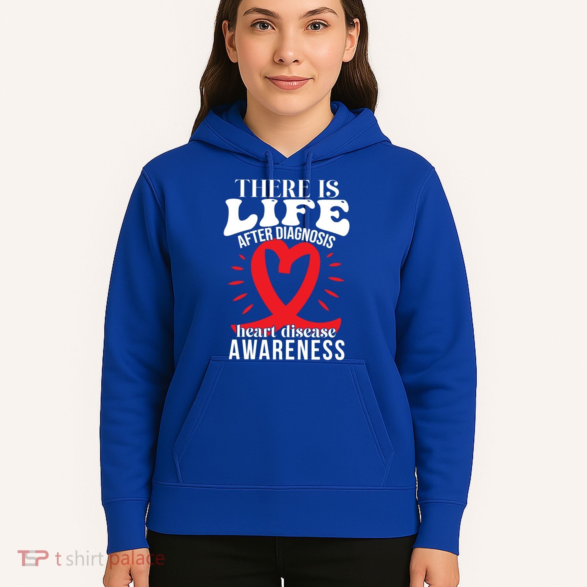 Heart Disease Awareness Month Red Ribbon Chd Gift Hoodie