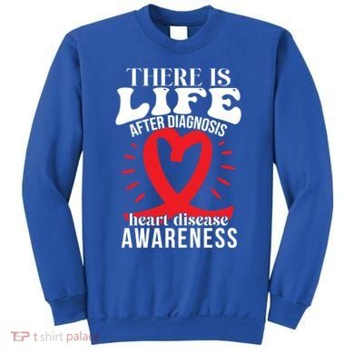 Heart Disease Awareness Month Red Ribbon Chd Gift Sweatshirt